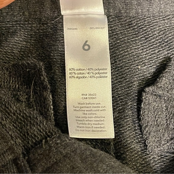 Carter’s Boys Straight Leg Knit Pants, Dark Gray, Size 6 - Picture 6 of 7